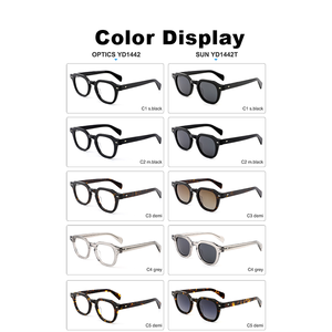 Vendita calda occhiali da sole OEM ODM Gafas De <span class=keywords><strong>Sol</strong></span> De Lujo UV 400 polarizzati occhiali da sole con montature Vintage rotonde in acetato per uomo donna - Product Image 3