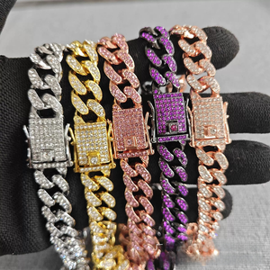 <span class=keywords><strong>2026</strong></span> थोक कुत्ता क्यूबन श्रृंखला नकली हीरे मिश्र धातु से भरा कुत्ता हार - Product Image 3