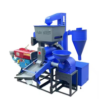 Moteur diesel 22HP Super Puissance, Polisseuse de riz multifonction 5 en 1, Broyeur de coques de riz, Machines à décortiquer le riz