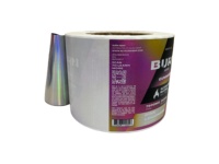 Étiquette autocollante en PET argenté durable, résistante à l'eau et à l'huile, prix usine, pour bonbons au chanvre, couleur personnalisée