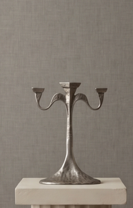 Porte-bougie en métal à trois bras, finition argentée, candélabre décoratif, centre de table pour mariage, dîner, maison, événement, fête - Product Image 4