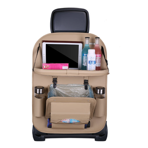 Organisateur de dossier de siège automatique avec plateau de table et stockage des ordures dans plusieurs styles et cinq couleurs avec support de table pliable - Product Image 2