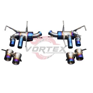 ท่อไอเสีย Vortex Burnt Blue Titanium Performance สำหรับ Ferrari F12 Berlinetta แบบควบคุมวาล์ว พร้อมท่อเก็บเสียงแบบ Quad Pipe อัพเกรด - Product Image 1