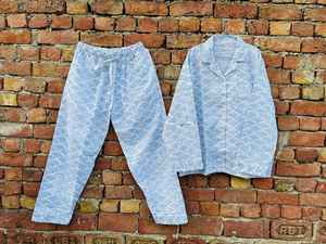 Ensemble de pyjama en coton imprimé à la main pour femmes, vêtements de nuit en coton doux et respirant, légers et confortables - Product Image 5