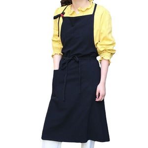 Tablier en coton et lin de style <span class=keywords><strong>Wafu</strong></span> pour femme, tablier mignon pour les tâches ménagères pour dames - Product Image 1
