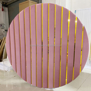 Telones de Fondo Circulares Redondos y Lisos de Color Rosa para Fiestas, Telón de Fondo de Terciopelo, Pared de Terciopelo para Decoración de Quinceañeras - Product Image 3
