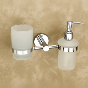 PG-2011-A porte-brosse à dents en verre de qualité supérieure avec distributeur de liquide - Product Image 1