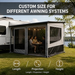Cabine <span class=keywords><strong>d</strong></span>'intimité personnalisée pour <span class=keywords><strong>auvent</strong></span> de camping-car, enclos pour <span class=keywords><strong>caravane</strong></span>, fabrication OEM en petites séries - Product Image 5
