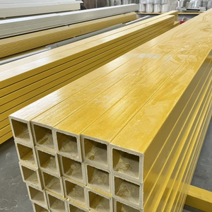 Perfil Estructural Pultruido de Fibra de Vidrio, Tubo Cuadrado de Plástico Compuesto, FRP para Construcción, Alta Resistencia y Ligereza - Product Image 1