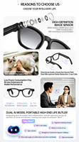Lunettes caméra IA L1 2026 avec capteur 8MP, photos interpolées 30MP, vidéo 1200P, appels à double microphone, Wi-Fi et traduction en temps réel