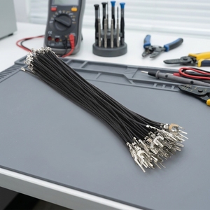 Câble de raccordement noir simple avec terminal à fourche en U et borne à sertir femelle pour câblage interne de contrôleur de carte PCB - Product Image 5