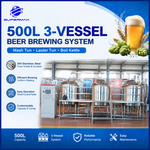 Equipo completo <span class=keywords><strong>de</strong></span> elaboración <span class=keywords><strong>de</strong></span> <span class=keywords><strong>cerveza</strong></span> <span class=keywords><strong>de</strong></span> 3 tanques con equipo <span class=keywords><strong>de</strong></span> fermentación <span class=keywords><strong>de</strong></span> acero inoxidable <span class=keywords><strong>de</strong></span> 500L <span class=keywords><strong>para</strong></span> elaboración casera, microcervecería y brewhouse - Product Image 1