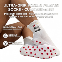 Chaussettes de yoga personnalisées à volants antidérapantes, chaussettes de Pilates, chaussettes de danse classique, chaussettes de fitness à volants, chaussettes athlétiques en coton à adhérence collante