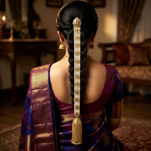 Luxury Bridal Hair Choti Traditional <b>Braid</b> Hair <b>Accessory</b> Pearl Stone Wedding Hair Ornament for Women Party Wear - Product Image 1