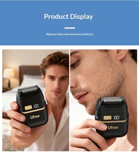 <span class=keywords><strong>Rasoir</strong></span> électrique de voyage miniature pour <span class=keywords><strong>homme</strong></span> UFREE, prix bas, ABS, 4 lames, facile à transporter, lavable, étanche IPX6 - Product Image 4