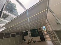 Auvent rétractable de jardin moderne en aluminium pour l'extérieur, livraison rapide, auvent de protection solaire pour la cour