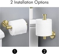 Porte-rouleau de papier toilette mural en laiton brossé de qualité supérieure, acier SUS304, salle de bain, suite d'hôtel, inoxydable