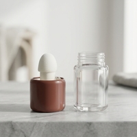 Flacon de blush en plastique rechargeable avec applicateur éponge 7 ml, blush liquide portable, gloss à lèvres, emballage cosmétique