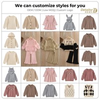 Ensemble de vêtements de créateur pour enfants : Pull en maille de luxe pour filles, pull moelleux et pantalon évasé, tenue d'hiver, ensemble assorti de boutique