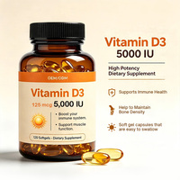 Gélules de Vitamine D3 Extra Forte OEM ODM 5000UI 10000UI avec Zinc, Vitamine B12 MK-7, Magnésium – Complément Alimentaire pour le Soutien Immunitaire