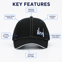Gorra de Béisbol de 6 Paneles con Bordado Personalizado, Impresión Puff, Estilo Urbano de Lujo, Gorra de Papá con Graffiti, Sarga de Algodón, Unisex, OEM, ODM