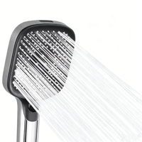 Pommeau de Douche Portable en Plastique ABS Chromé à Haute Pression avec Bouton Poussoir Pause, Idéal pour Améliorer Votre Salle de Bain - Prix Usine