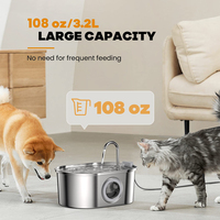 Fontaine à eau automatique pour chat de 3,2 L, filtre silencieux, bol à boire pour animaux de compagnie, distributeur d'eau pour chats, accessoires, abreuvoir