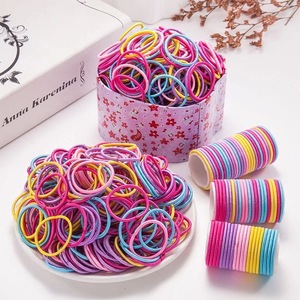 100 élastiques colorés pour cheveux d'enfants, sans danger, petits élastiques pour filles, attaches douces pour cheveux de filles et enfants - Product Image 2