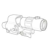 EXPS3 558 Red Dot Sight with G45 5X Magnifier Combo Compact Optical System FTS Mount Aluminum Housing - SPECPRECISION