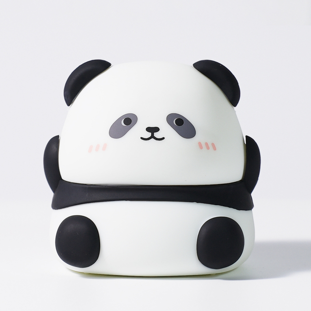 Panda Night Light Cute Children's Room Lamp Portable USB Rechargeable Animal Silicone Touch Control Lamp with Timing Function