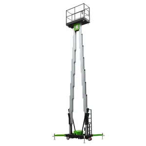 JOVOO Elevador de barraca de mastro duplo 6 ~ 14m para reparo em alta altitude, elevadores verticais de trabalho
