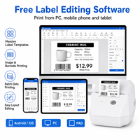 Printer Termal Mini Portabel 2-inci dengan Kecepatan 260mm/s dan 203dpi, Tersedia untuk Label Parfum