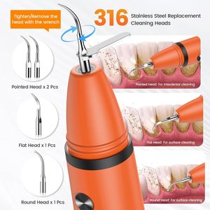 Rechargeable Tooth <b>Cleaner</b> 5 Cleaning Modes <b>Sonic</b> Dental Plaque Remover Electric Tooth <b>Cleaner</b> Calculus Scaler for Home Use - Product Image 4