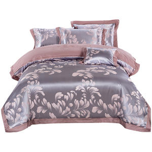 Parure de lit <span class=keywords><strong>FAME</strong></span> en coton jacquard Lycell 60S brodé, respirante, motif végétal personnalisable, 300 fils, design tissé moderne - Product Image 5