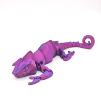 Modelo de Lagarto Impreso en 3D que Cambia de Color, Figura de Reptil con Múltiples Articulaciones Móviles y Cola en Espiral Colorida, Adorno Decorativo, Regalo
