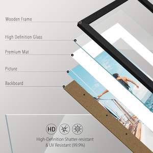 Envío Rápido, Disponible en Stock, Decoración de Pared, Marco de Madera MDF 4x6 5x7 8x10, Marco de Fotos de Madera en Negro, Blanco y Roble para Pósteres e Imágenes - Product Image 4