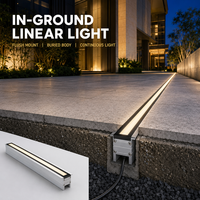 Luminaire linéaire LED encastré IP67 12W-36W en aluminium pour éclairage paysager de villa, allée et chemin