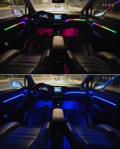 6 in 1 12V luci a LED per auto con collocazione libera in stile universale Smart Car Interior Symphony Atmosphere Lights