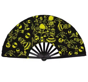 Éventails pliables portables en bambou traditionnels avec logo personnalisé pour femmes, mini-éventails promotionnels en plastique, cadeaux de <span class=keywords><strong>mariage</strong></span> en gros - Product Image 5