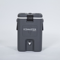 Glacière isotherme 25L avec poignée télescopique et roues, étanche, qualité alimentaire, pour boissons, bière, fêtes, barbecues, camping