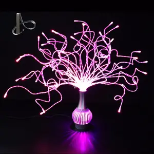 Kaktüs şekli RGB led fiber optik çiçek lamba glow çiçek glow bitki ev olay dekorasyon için