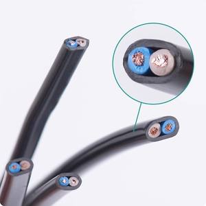 Câble automobile plat à double cœur à paroi mince CU 0,5 mm2 0,75 mm2 1 mm2 1,5 mm2 2,5 mm2, fil électrique flexible noir - Product Image 3