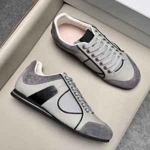 Zapatos para Caminar de Piel Genuina con Cordones, Suela Intermedia, Superficie Gris, Lujosos y Versátiles, Nuevo Modelo - Product Image 2