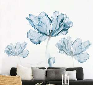 <span class=keywords><strong>Stickers</strong></span> Muraux Fleurs Couleurs Personnalisées en Gros, Papier Peint Floral <span class=keywords><strong>Romantique</strong></span>, Autocollant Mural Fond 3D - Product Image 3