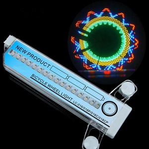 Nouveau <span class=keywords><strong>Design</strong></span> coloré 32 LED, lumière de cyclisme, accessoires de vélo, arc-en-ciel, Signal de roue, pneu, feu arrière, lumière de vélo colorée - Product Image 3