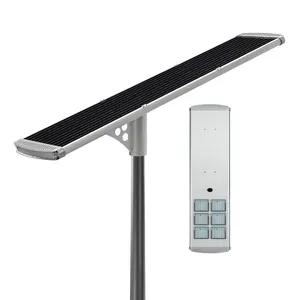 Solar LED Outdoor Deck & Street Lamp with Solar Panel 6000K Color Temperature DC Battery Power Supply