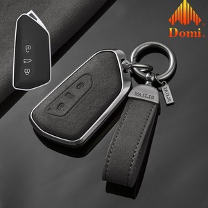 GZ Domi Coque de <span class=keywords><strong>protection</strong></span> intégrale en alliage de zinc et cuir PU pour clé de voiture <span class=keywords><strong>Volkswagen</strong></span> <span class=keywords><strong>Golf</strong></span> 8 avec porte-clés – Meilleure vente - Product Image 5