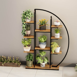 Soporte de Madera Ovalado para Plantas, Estante Vertical de 8 Niveles, Estable, sin Respaldo, Ligero, para Uso en Interiores - Product Image 2