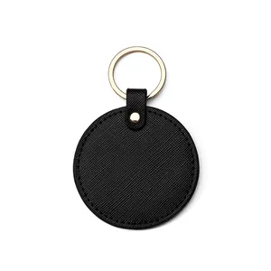 Accessoires en cuir cercle cadeau pour dames porte-clés en cuir avec logo personnalisé