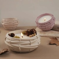Moule en silicone DIY pour gypse irrégulier, pour décoration intérieure, porte-bougie et pot de fleurs créatif